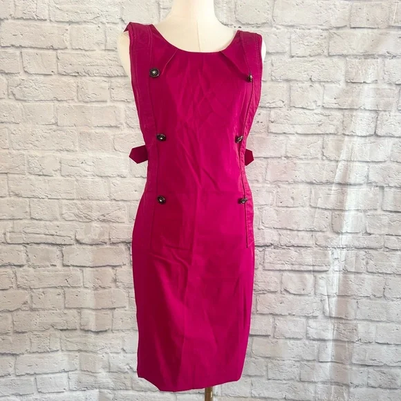 Cluce Pink Evening Dress Bling Cocktail Party Prom Date Sleeveless Wedding Guest - Picture 3 of 12